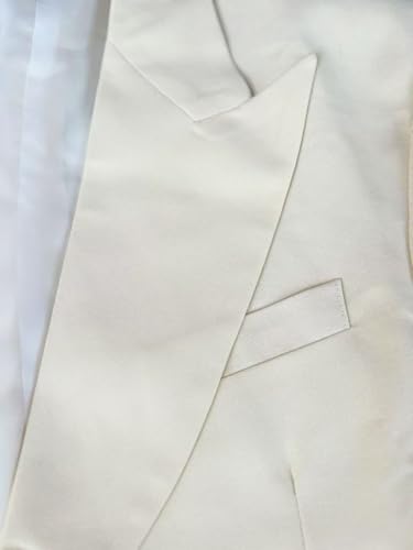 Mens Casual Linen Cotton Tailored Beach Wedding Wide Peak Lapel Slim Fit Tuxedo Suit Blazer Pants3