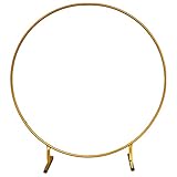 eheringe gold schlicht günstig Farbe: golden, weiß .. DXDUI Ehering Ring Ring Eisenrahmen Hintergrund Kreis Bogen DIY Runde Party Hintergrund Kreis Dekorative Luftballons Rack Requisiten Dekoration Blume Mit Rahmen,Gold,1.2m