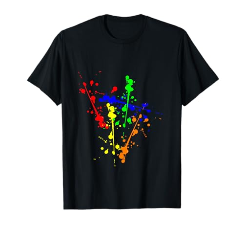 Éclaboussures de peinture arc-en-ciel T-Shirt