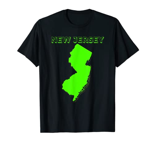 New Jersey Gifts T-shirt graphique en jersey pour femme. Hommes NJ T-Shirt