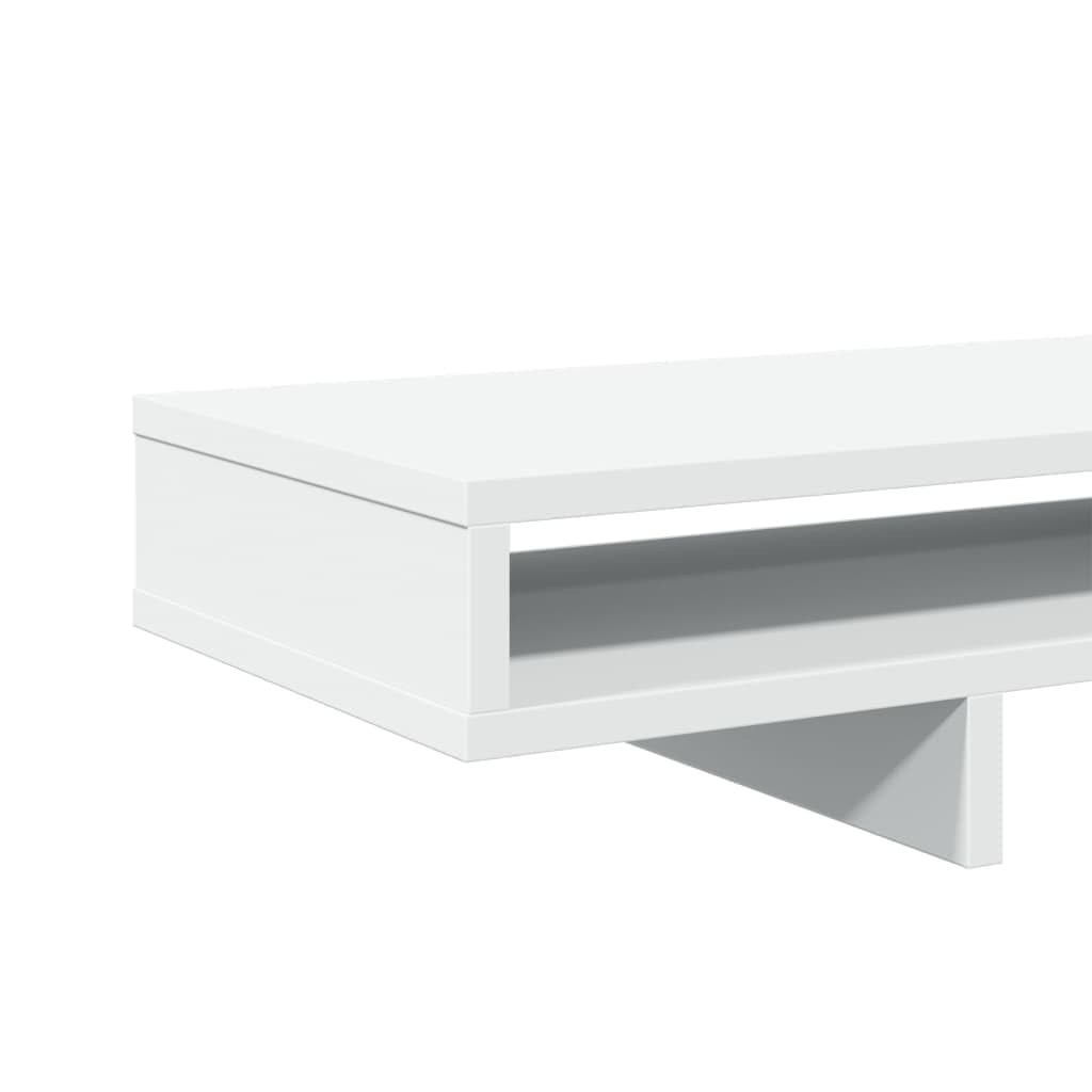 Generico Supporto per Monitor Bianco 100x27x15 cm Legno Massello di Pino,Dispositivi elettronici,Accessori per dispositivi elettronici,Accessori per Computer,Rialzi e Supporti per computer-854751