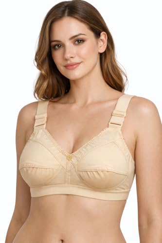 Image of Women Cotton Bra, Soft Breathable Non-Padded Everyday Comfort Bra