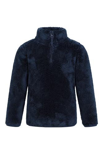 Mountain Warehouse Teddy Kids Unisex Half-Zip Fleece - Lightweight Breathable, Warm & Cosy, Sweatshirt For Boys & Girls - Best for Spring Summer & Outdoors Navy Kids Size 9-10 Years