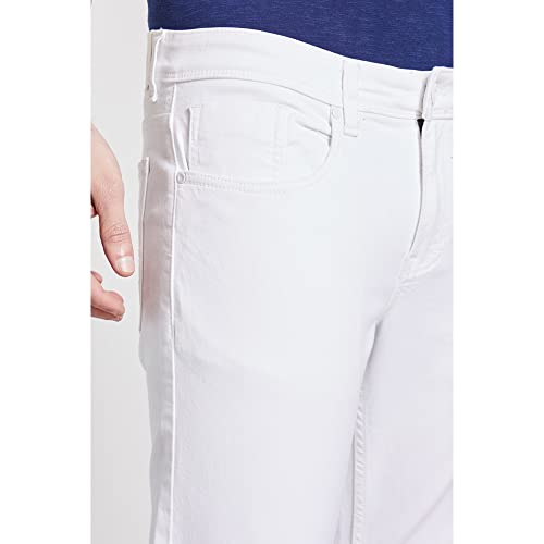 Image of Life by Shoppers Stop Mid Wash Cotton Blend Karrot Fit Men's Jeans