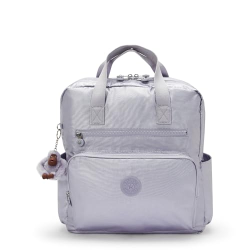 Kipling Mochila de fraldas Audrie Metallic, Lilás fosco metálico, 13.25''L x 14.5''H x 0.75''D