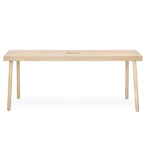 KOMMOD - LÄSSIGE FURNITURE Holzbank BAENKK, Eiche Natur, 47 x 110 x 20 cm,...