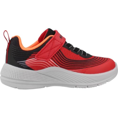 Skechers Kids Microspec Advance Sneaker, Red/Black, 10 Toddler - image 4