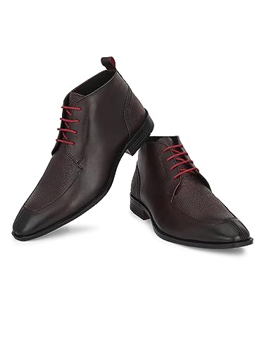 Image of ALBERTO TORRESI Classic Leather Black Chukka Boots, Formal Lace-up Closure for Men, Stylish and Comfortable Dress Shoes for Business & Events