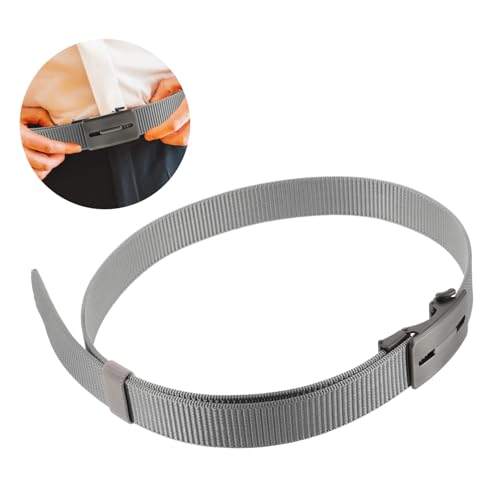 Homoyoyo Automatic Nylon Ratchet Belt for Men Adjustable Double-sided Design Grey for Business and Casual Wear2