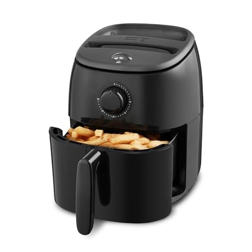 DASH Tasti-Crisp™ Electric Air Fryer Oven Cooker with Temperature Control, Non-Stick Fry Basket, Recipe Guide + Auto Shut Off Feature, 1000-Watt, 2.6Qt, Black