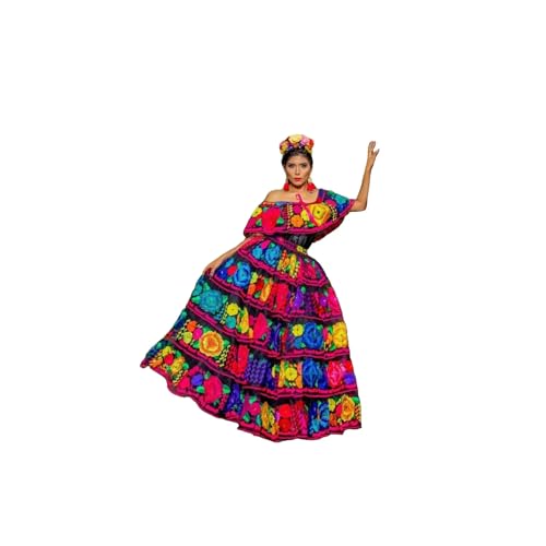 Solei Chiapaneco Doble Ruedo Floral Dress