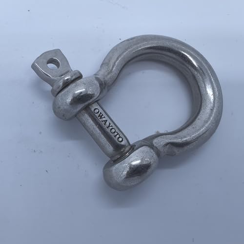 OWAYOTO Screw Pin Anchor Shackle 1/4 Inch 6mm 304 Stainless Steel Heavy Duty 6pcs