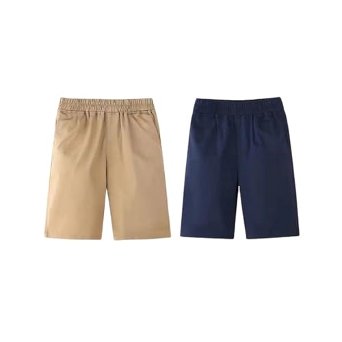 Kids Boys' Uniform Shorts Quick Dry Jogger Shorts Big Kids Elastic Waist Pull-On Pants Solid Athletic Hiking Pants
