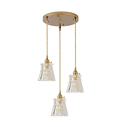 Lustre créatif HAZARA en verre irrégulier 3 lumières