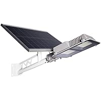 ELEDCO Farola Solar 150W, Foco LED, Panel Solar Orientable, Control Remoto, Sensor de Movimiento (150 Vatios, Luz Neutra 4000K)