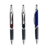 Joucien 3本-0.5mm 三角形アルミニウム棒 3D タッチ操作ニュートラルペン、弾丸の頭 滑らかなニュートラルペン-レッド