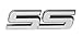 Produktbild Unbekannt Supersport SS Weiß Metal Emblem Aufkleber 9,0 x 2,7 x 0,5