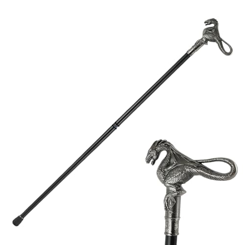 Zunishaone Bastones para Mayores | Bastón De Aleación De Aluminio con Diseño De Dragón | Empuñadura Doble 93cm Bastón De Moda para Caballeros Viajes Rehabilitación Ancianos Zunishaone Bastones para Mayores | Bastón De Aleación De Aluminio con Diseño De Dragón | Empuñadura Doble 93cm Bastón De Moda para Caballeros Viajes Rehabilitación Ancianos