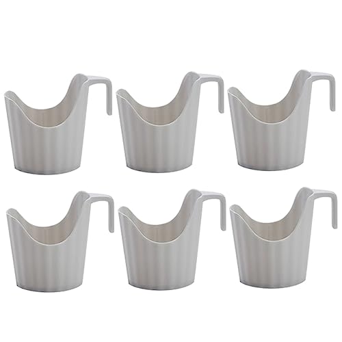 Cabilock 6pcs Anti-scalding Cup Holder Disposable Coffee Cup Sleeve for Home Office and Parties Portable Plastic Holder with Smooth Edges and Fit