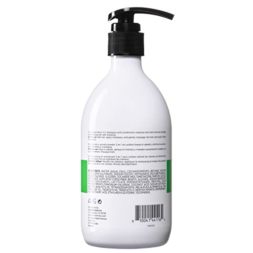 Forza 2 In 1 Shampoo And Conditioner For Men With Tea Tree & Peppermint Oil, Fresh And Clean For All Style Hair,16.9Oz #TOP1