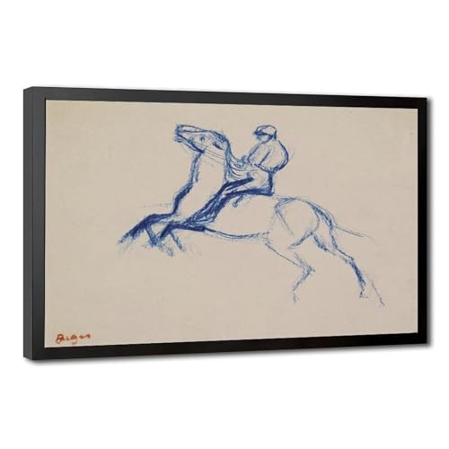 Tableau Degas Jockey pour Bureau et Salon : Ambiance Équestre Élégante