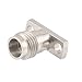 FMCN1683 1.85mm Female Connector Field Replaceable Attachment 2 Hole Flange 0.009 inch Pin.400 inch Hole Spacing with Metal Contact Ring
