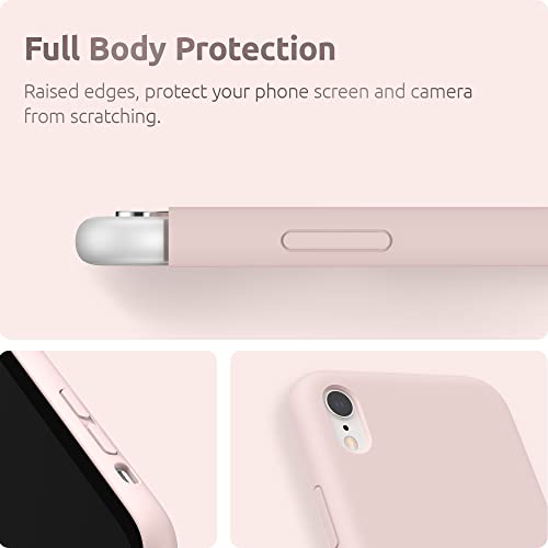 Surphy Silicone Case Compatible With Iphone Xr Case, Soft Liquid Silicone Shockproof Phone Case (With Microfiber Lining) Compatible With Iphone Xr (2018) 6.1 Inches (Pink) #TOP3