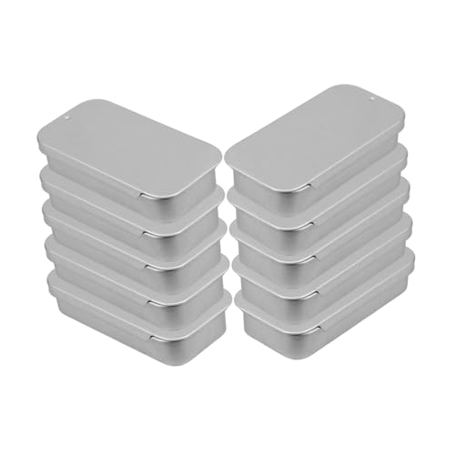 Alipis 12 Cajas Caja De Hojalata Tapas Poseedor Dulce Bandeja De Snacks Con Tapa Cajas De Cartón Para Hostelería Divisores Tarro De Galletas Dispensador Moldes Para Muffins Bálsamo Silver