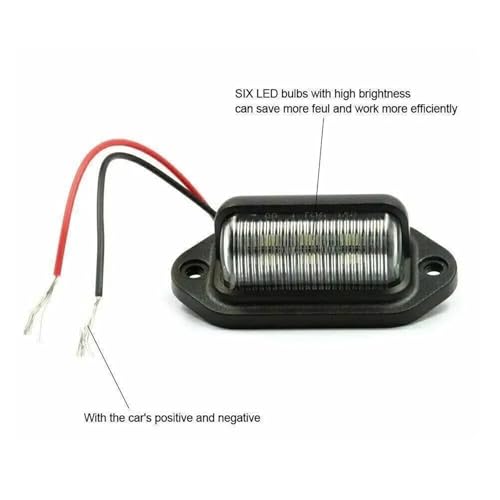 Lámpara de matrícula LED de 4 diodos con alta resistencia térmica para barcos y camiones 5
