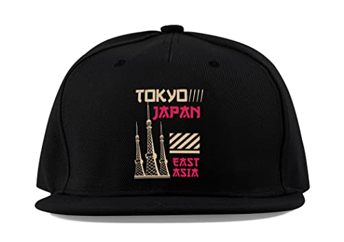 Casquette de baseball Tokyo contre la chaleur, chapeau camionneur coton respirant réglable noir