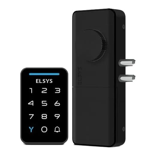 Fechadura Digital de Sobrepor, Abertura por senha, Dance, Preta DS910V, Elsys