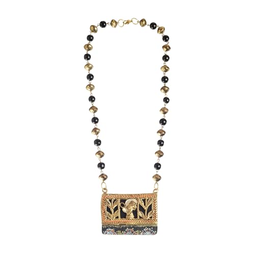 Image of AAKRITI ART CREATIONS Handcrafted Tribal & Wooden Necklace Collection | Dhokra, Ethnic, Brass & Artistic Designs | Royal, Boho & Nomadic-Inspired Statement Jewelry for Women