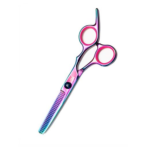 FARRAY Hair Cutting Scissors Thinning Shears，6.5 Inch Professional Stainless Steel Barber Hair Scissors，for Both Salon and Home Use (Aurora color)