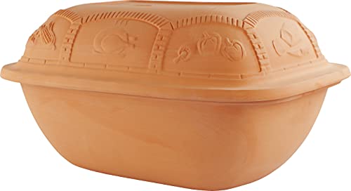 Reston Lloyd Natural Clay Dutch Oven Made in Germany, XLG Turkey, Terracotta