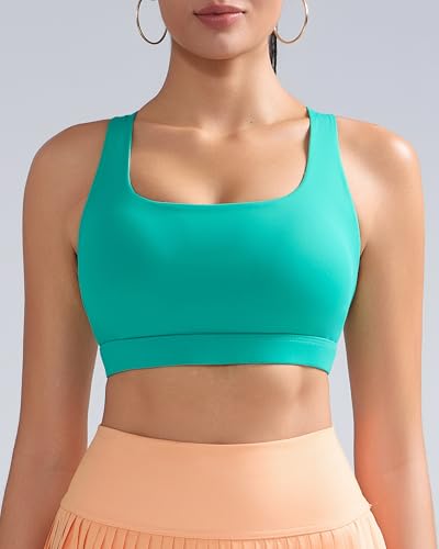Image of RUNNING GIRL Sports Bras for Women,Crisscross Back High Impact Sports Bra with Hook Closure Workout Supportive Bra