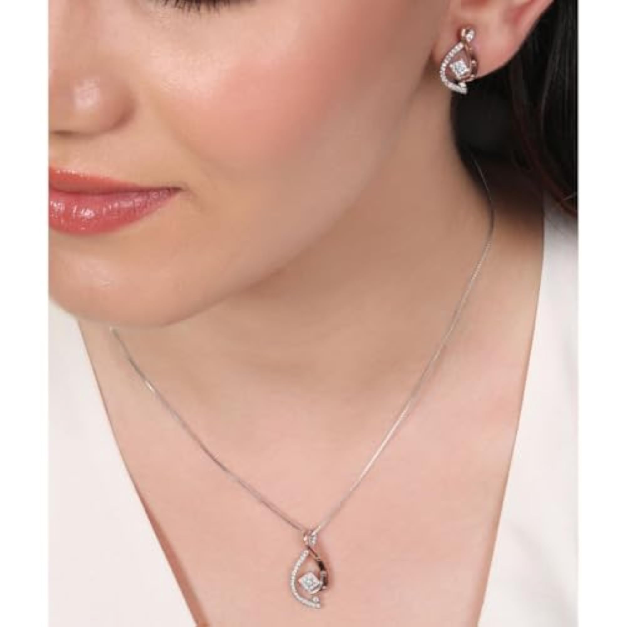 Women's 925 Sterling Silver Unique Multitone Jewellery Set, Gift for Girls