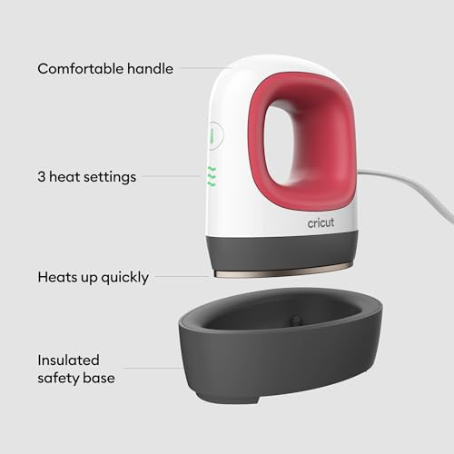 Cricut EasyPress Mini | Compact Heat Press for Iron On Vinyl (HTV), Infusible Ink and Sublimation | Raspberry