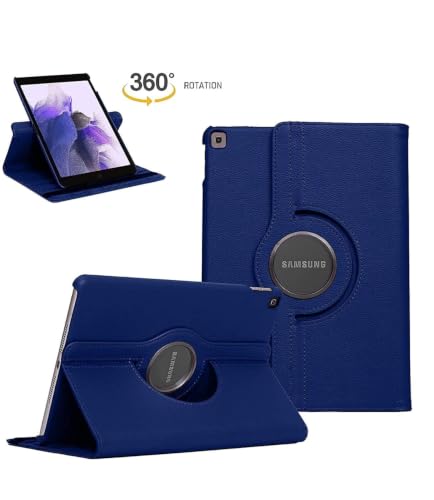 Image of M Cart 360 Degree Rotate PU Leather Stand Flip Case Cover for Samsung Galaxy Tab A7 Lite 8.7 inch 2021 (SM-T220 / T225 (Midnight Blue)