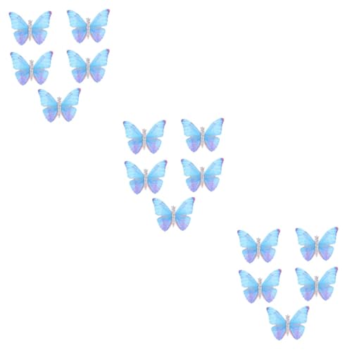 LALAFINA Butterfly Hair Clips 15-Pack Bowknot Hair Barrettes Duckbill Clip for Bangs Lightweight Ornaments for Women and Girls Secure Hold for Curly or Straight