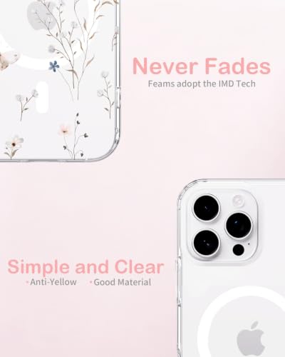 Coque antichoc iPhone 16 Pro Max MagSafe fine finie les rayures fleurs - 6