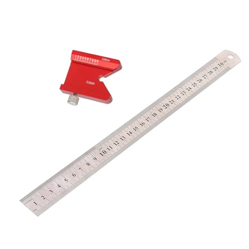 Herramienta de diseño para carpintería, regla de metal 300 mm miniatura 3