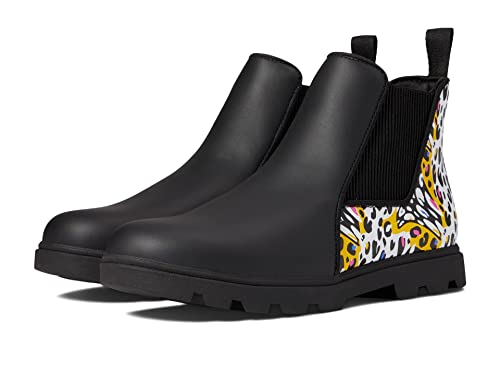 Native Shoes Kensington Treklite Print (Little Kid/Big Kid) Jiffy Black/Jiffy Black/Crayon Digital Cheetah 11 Little Kid M