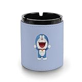 ドラえもん 灰皿 革製灰皿 丸い円筒形 アッシュトレイ 卓上 大容量 屋外 おしゃれ ステンレス おしゃれ 大容量 屋外 室内 防臭 車用 ブラック 洗いやすい インテリア コンパクト