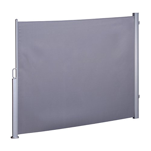 Ventanara® Seitenmarkise ausziehbar Sichtschutz Sonnensegel Windschutz Sonnenschutz Seitenrollo (180 x 300 cm, Grau) Ventanara® Seitenmarkise ausziehbar Sichtschutz Sonnensegel Windschutz Sonnenschutz Seitenrollo (180 x 300 cm, Grau)