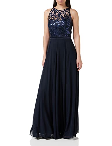 Vera Mont VM Damen Partykleid 0029/4825, Maxi, Einfarbig, Gr. 32, Blau...