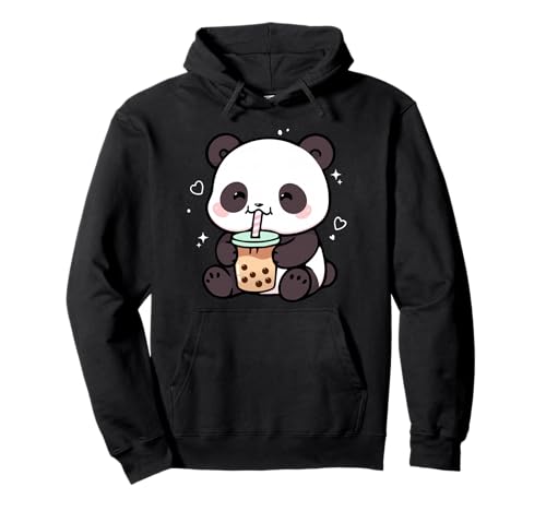 Kawaii Panda Boba Japonés Lindo Estética Anime Chicas Adol Sudadera con Capucha