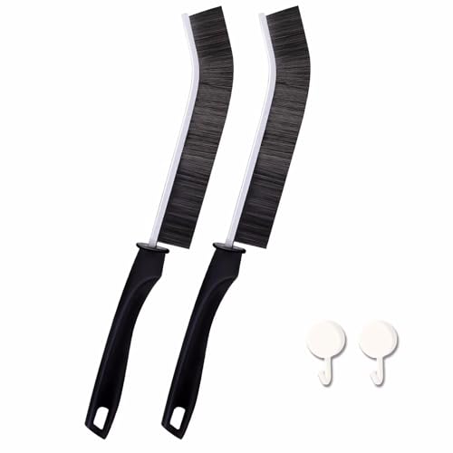 2Pcs Gap Cleaning Brush, Hard Bristle Brush for Cleaning, Crevice Cleaning Tool Multifunctional Brushes for Household Use, for Shutter Door Window Track Kitchen and The Dead Corners of Bathroom Tiles