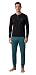 Essendo Pigiama Uomo Cotone Lungo Leggero Estivo - Pigiama Due Pezzi Chiuso in Fresco Cotone 100% Pettinato (IT, Testo, L, Regular, Regular, 1101 Nero)