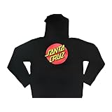 サンタクルズ CLASSIC DOT ドットロゴ PULLOVER HOOD プルオーバーフードスウェット パーカー BLACK ブラック 黒 (JP, アルファベット, M, ブラック)