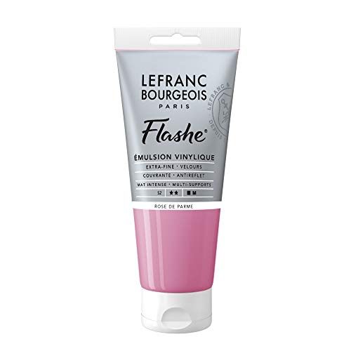 Lefranc Bourgeois Flashe, Extra-Fine Acrylic Vinyl Emulsion, Artists Quality, Parma Pink, 80ml Tube, 80 ml (Pack of 1)